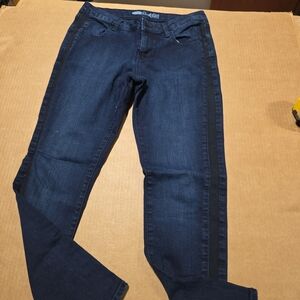 Old Navy Rockstar Tuxedo Stripe Skinny Jeans Indigo Rinse Women's 12